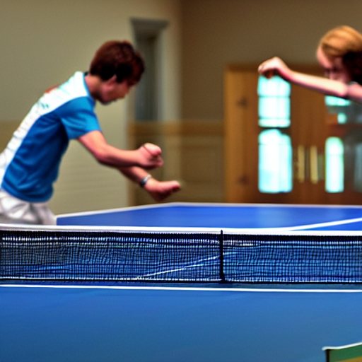 Table Tennis Action Shot