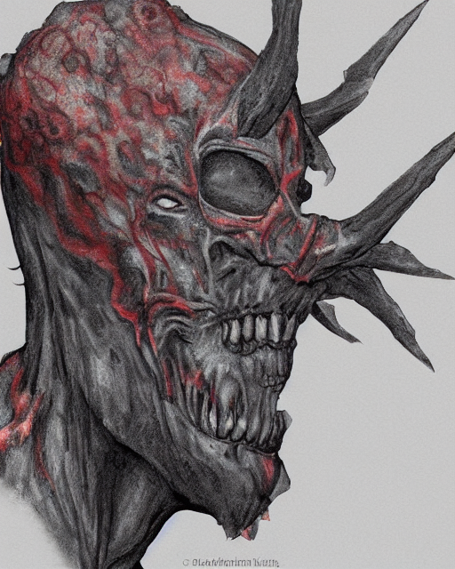 Concept Art Of A Silent Hill Monster On A White Background