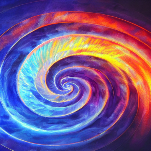 Spiral Made Of Lightning, Surrounded By Dark Clouds, Eye In...