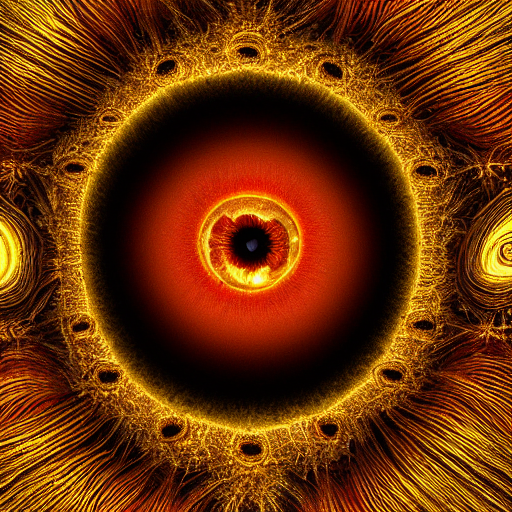 Baroque Closeup Of A Eyeball With Many Pupils By Benoit B. M...