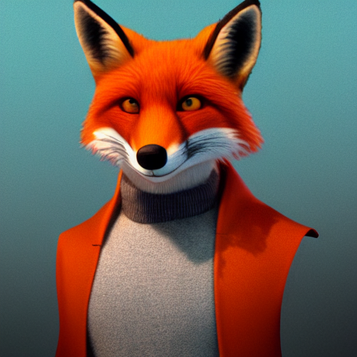 Red Fox, In The Style Of Pixar, Character Art, Movie Still