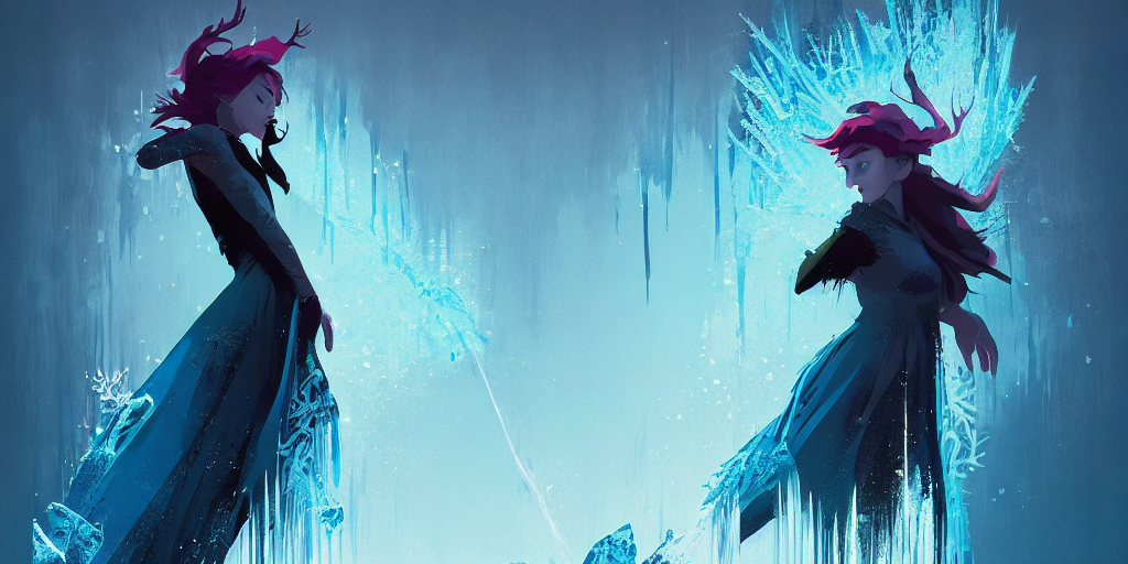 Frozen Splash Art Graphic Design Color Splash High Contrasti...