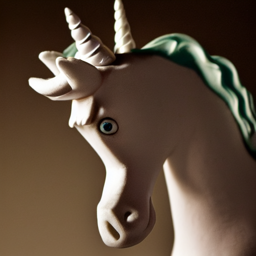 A Plasticine Unicorn, Photograph, Sharp Focus, Depth Of Fiel...