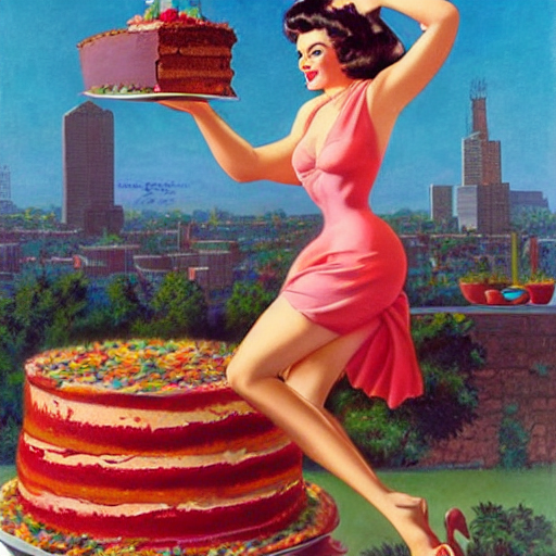 Jump From The Huge Cake, Long Hair, By Greg Hildebrandt Fanc...