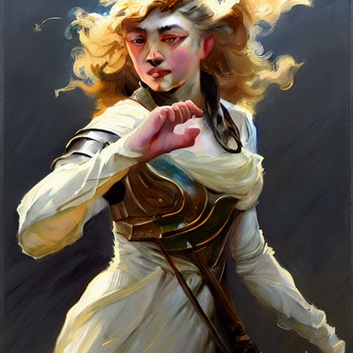 Dynamic Dramatic Portrait, Imogen Poots As Battle Paladin Go...