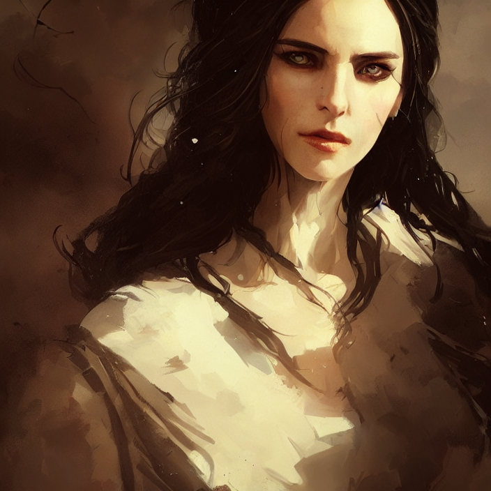 A Portrait Painting Of Yennefer Of Vengerberg By Greg Rutkow...