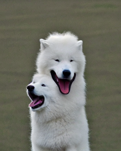 Edvard Munchs The Scream Except With A Samoyed Screaming