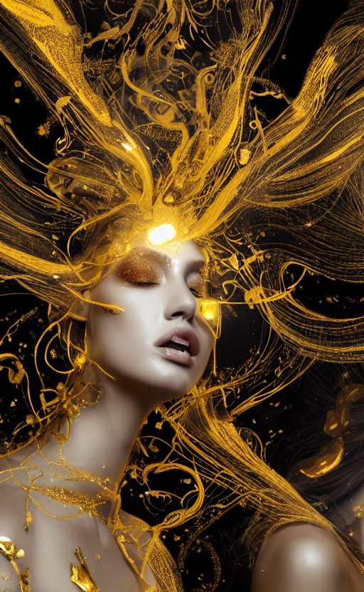 Abstract Head Shot Intricate Portrait Of The Beautiful Super...