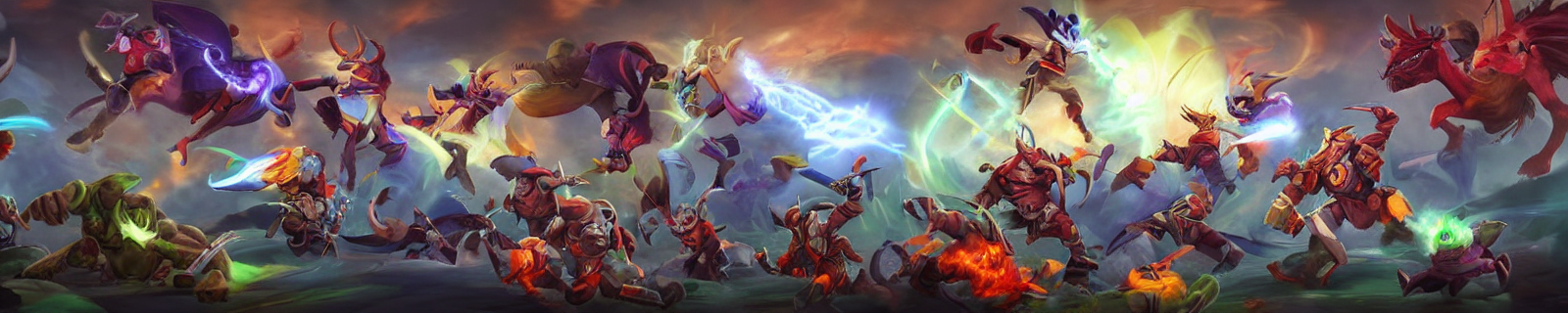 A Vicious Battle Between The Heroes Of The Dire Versus The F...