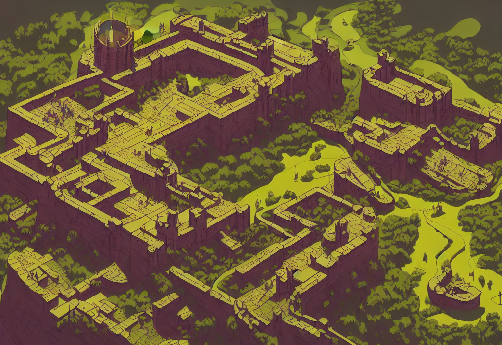 Handmade Nottingham Castle Art By Greg Rutkowsky, Concept Ar...