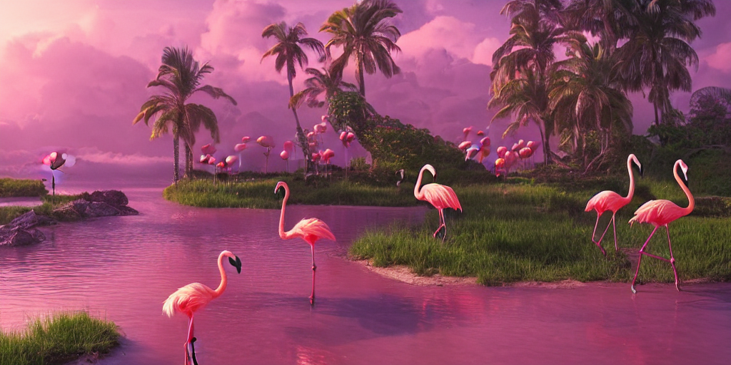Pink Flamingos, Beautiful Landscape, Environment, Colors, Fi...