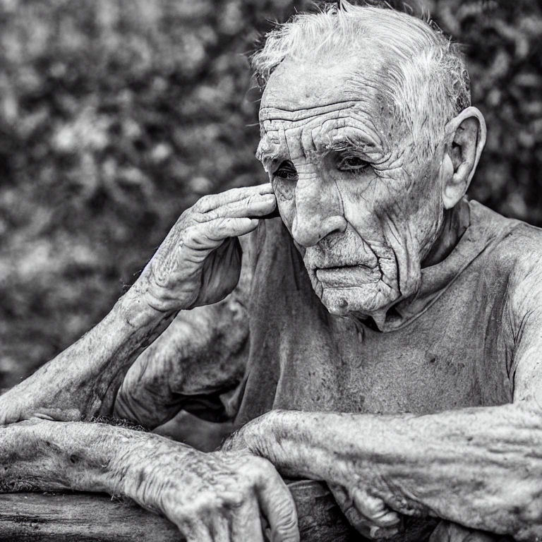 Poignant Portrait Of An Old Man Remembering His Youth, The Y...