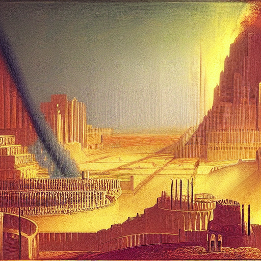 The Fall Of Babylon, From 1 8 1 9, By John Martin.
