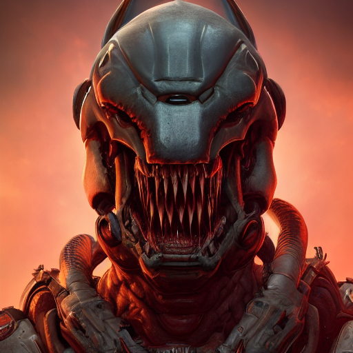 Doom Eternal, Game Concept Art, Muscular, Exoskeleton, Chiro...