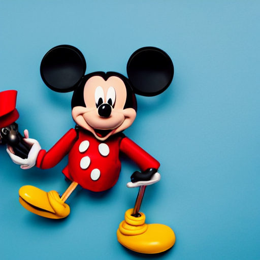 Mickey Mouse Head Automaton Held By A Mechanical Claw, Soldi...