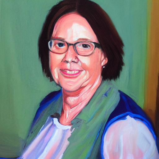A Portrait Painting Of Gale Zecevic