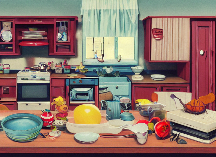 Typical 1 9 8 0 S Kitchen Counter, Wlop, Steve Argyle, Ilya...