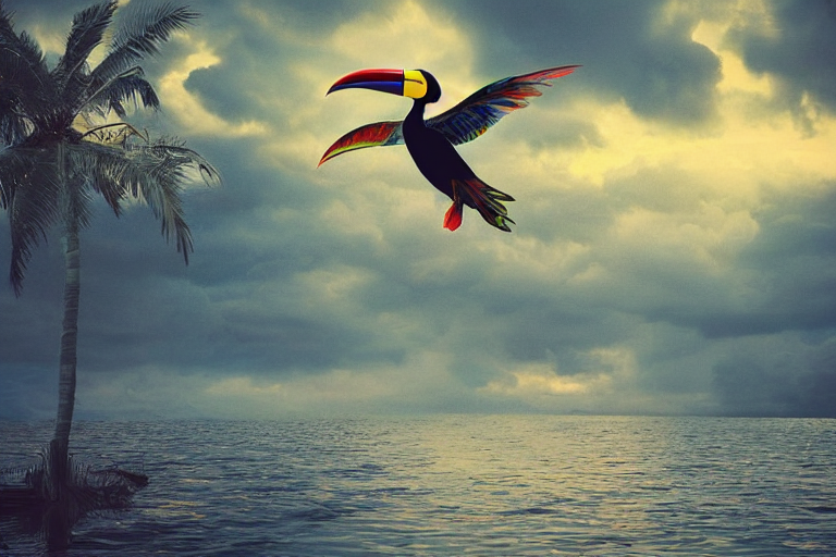 Cloudly Stormy Lake, Pretty Oval Intricate Kaleidoscope Mirr...