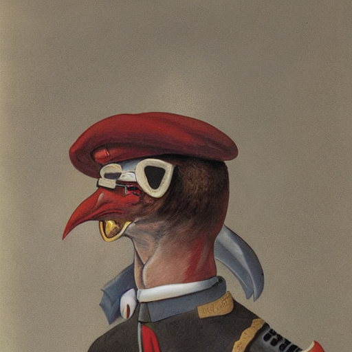 Anthropomorphic Portrait Of Brutal Pigeon In Sunglasses, Red...