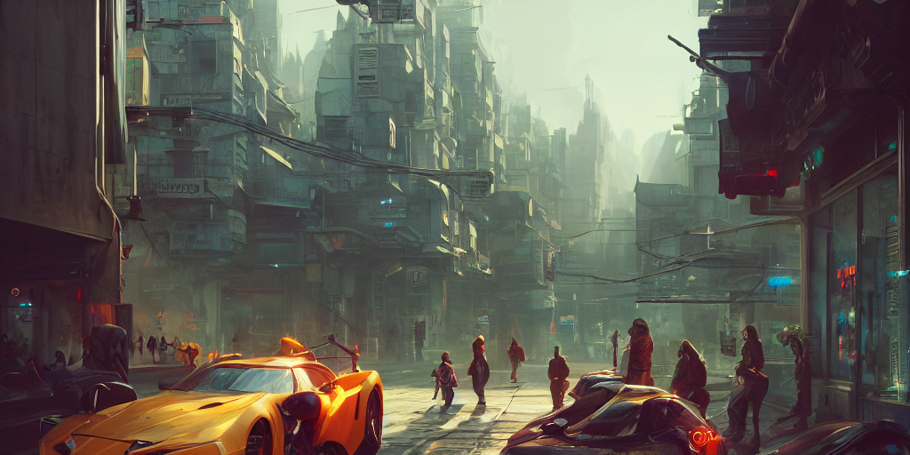 Offline Street, Beautiful Landscape, Sci Fi Environment, Col...