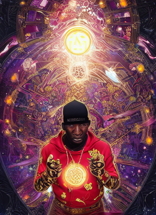 Grand Master Flash Clapping Above His Head Surrounded By Sta...