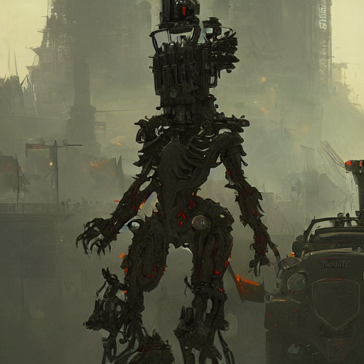 Brain Powered Zombie Machine, Rim Light, Extremely Detailed,...