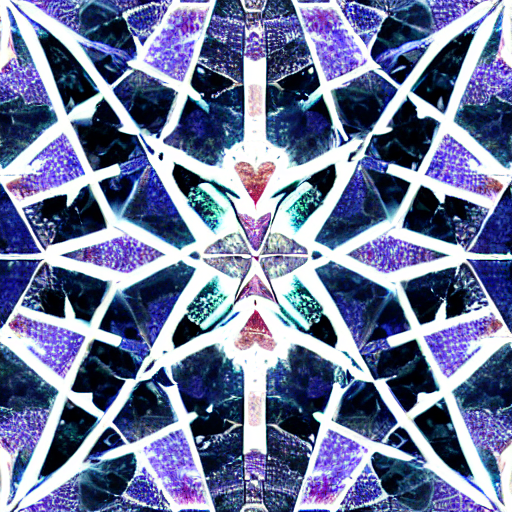 Broken Diamond Pattern Reflecting, Realistic, Unsymetrical