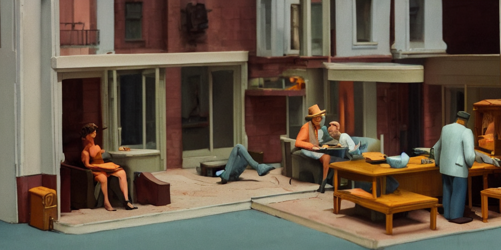 Edward Hopper Inspired Claymation Diorama By Wes Anderson