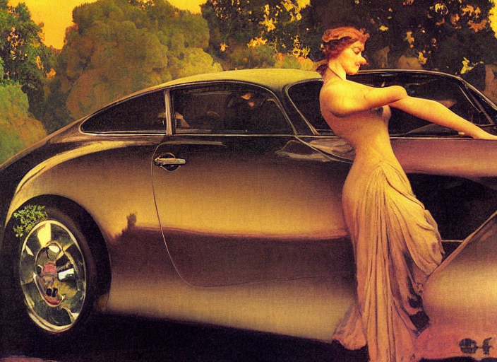 Porsche By Maxfield Parrish, Greg Manchess, Mucha