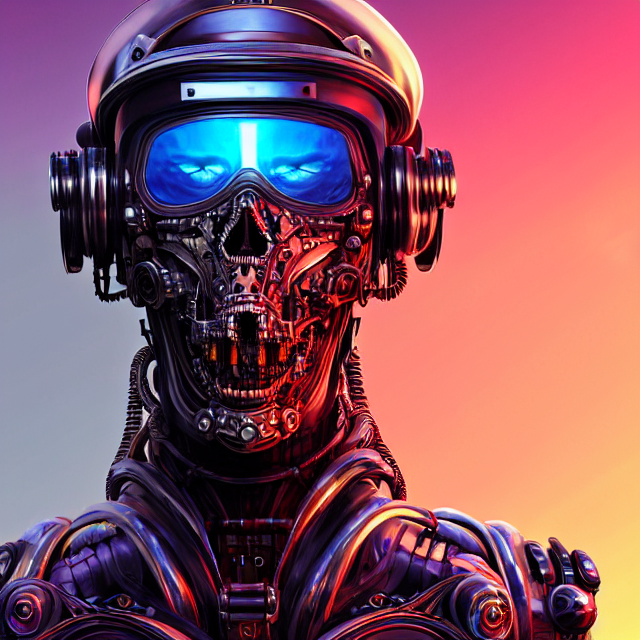 Symmetric Highly Detailed Digital Portrait Of Synthwave Biop...