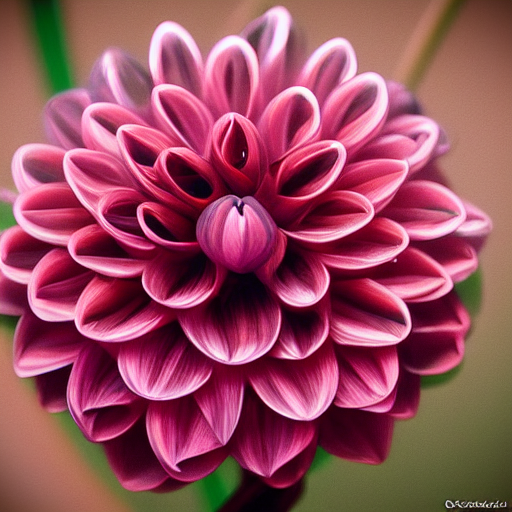 A Biomechanical Dahlia Flower, Cybertronic, Metallic