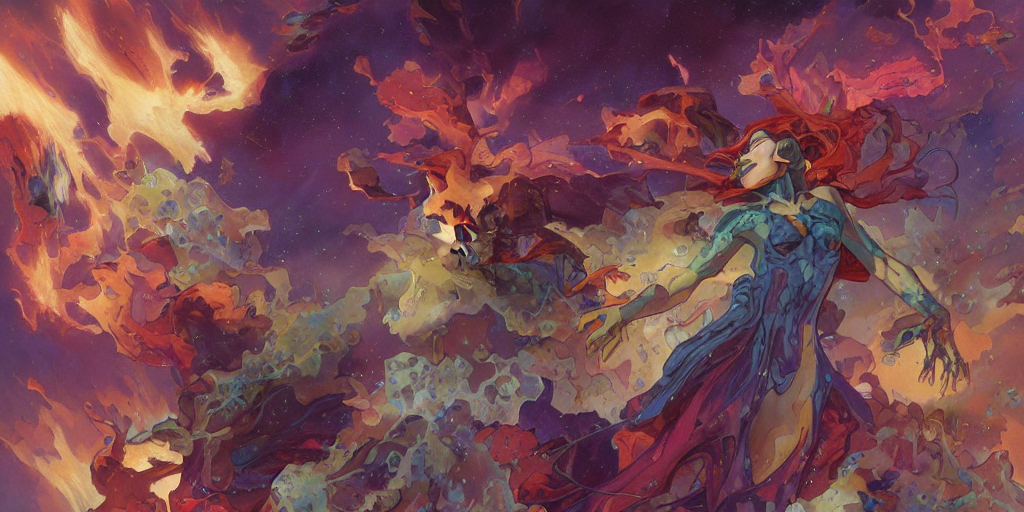 Nebula Explosion, Multicolor Color Scheme, By Jesper Ejsing...