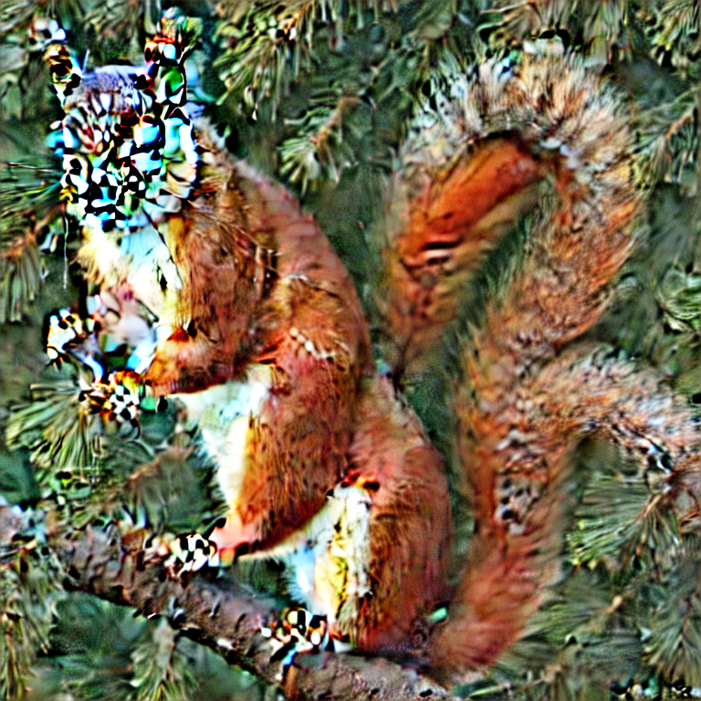Realistic Close Illustration Of An English Red Squirrel On A...