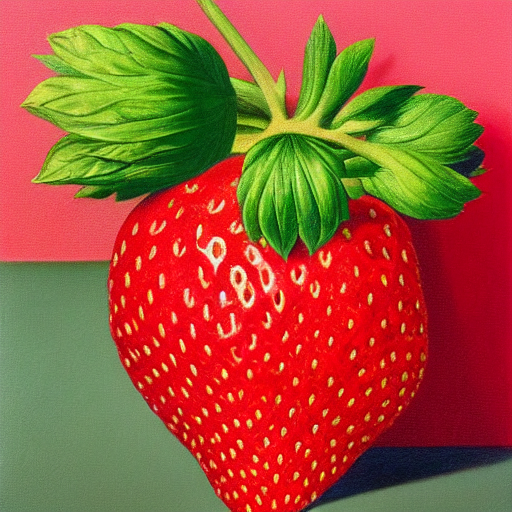 Painting Of A Strawberry By Rene Magritte, Hd, 4 K, Detailed...