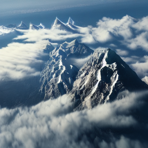 Stunning Flying Mountains, Hyperrealism, 4 K, Amazing