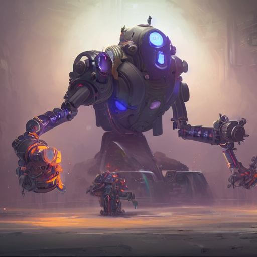 Robots Creating New Robots, Magic, Intricate, Smooth Line, L...