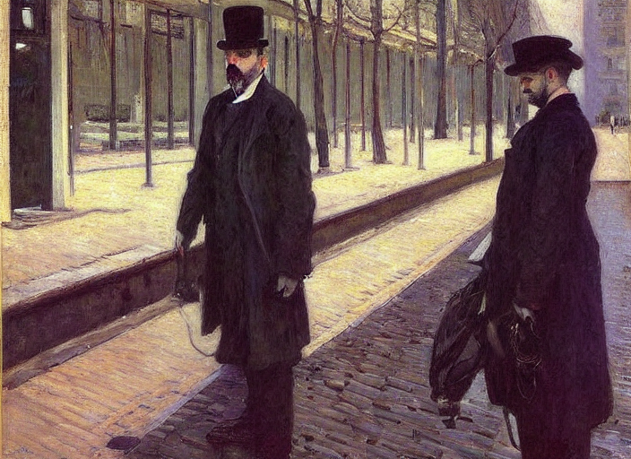 A Painting By Gustave Caillebotte. Cyberpunk, Synthwave, Ste...