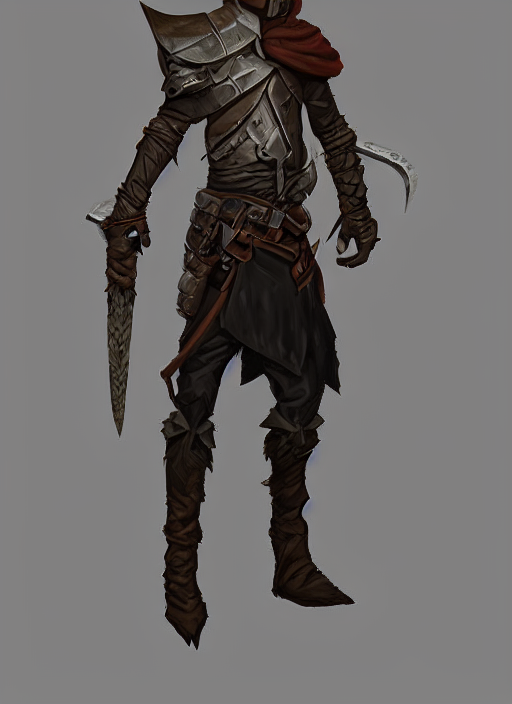 Lanky Young Half - Orc Ranger, Leather Armor, Buzzcut, Trend...