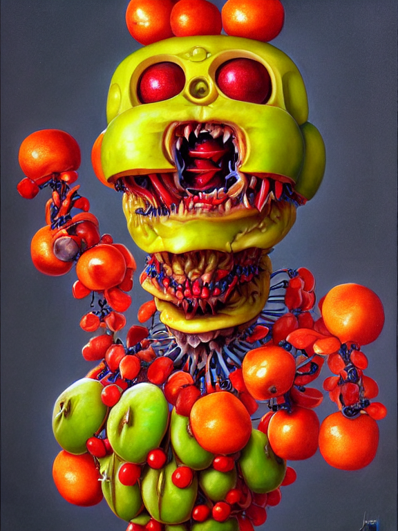 Grotesque Fruits Made From Robot, By Rutkowski And Giuseppe...