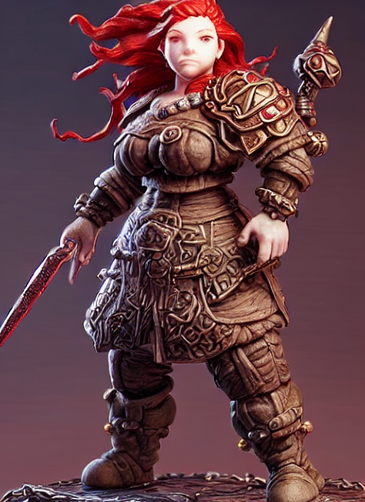 A Studio Shot Dwarven Old Lady Paladin Braided Red Hair An U... — Stable Diffusion AI Prompt: a studio shot dwarven old lady paladin braided!!! red hair!!! an ultrafine detai...