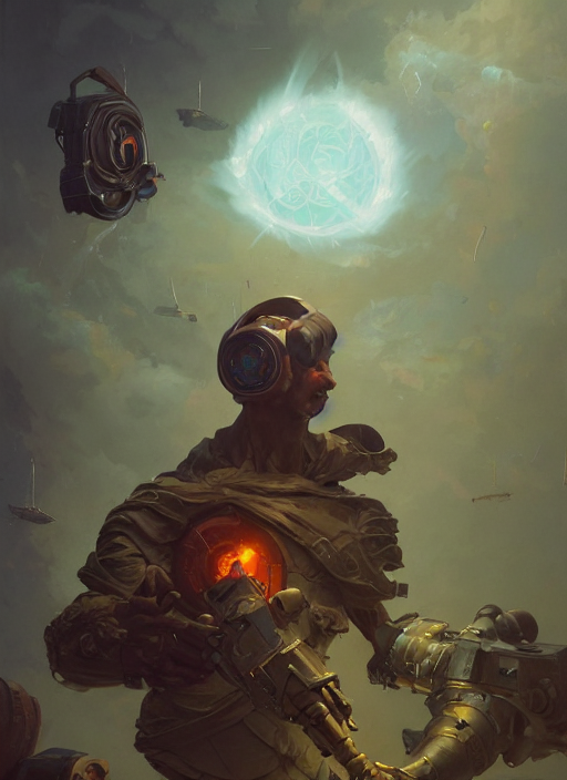 Atlas Holding A Nuclear Bomb, Peter Mohrbacher, Denis Sarazh...