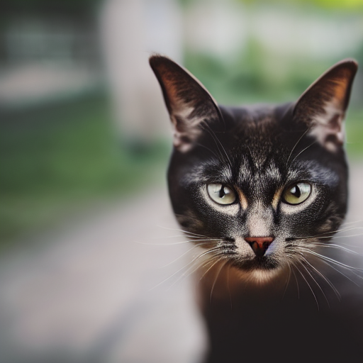 A Cat With Two Horns On His Head, Photo Taken By A Nikon, Sh...