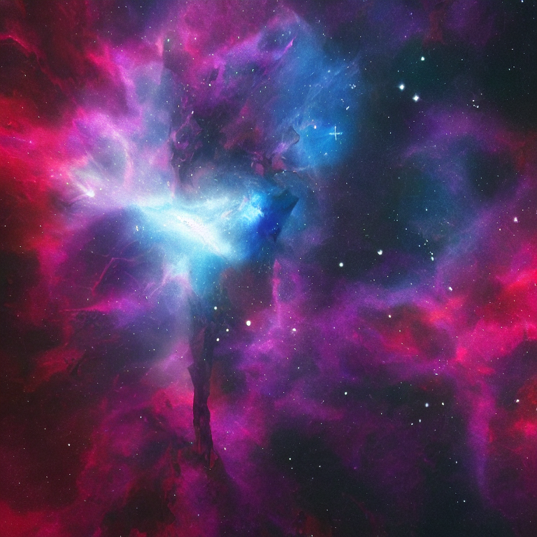 Nebula Shaped As Feathered Native American Headdress, Digita...