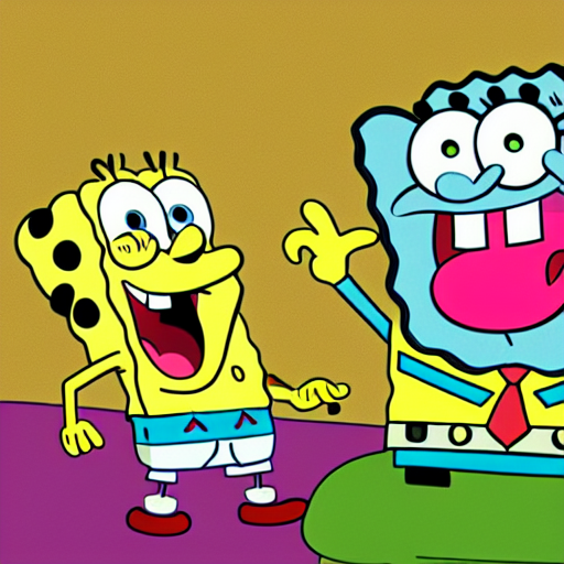 Spongebob And Patrick Having Fun