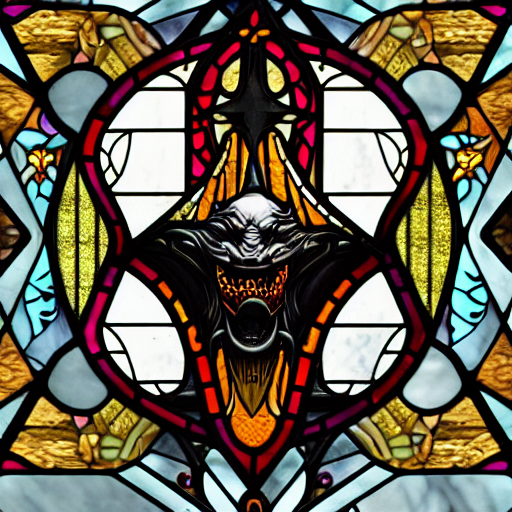 Daemonic Grimoire,  Grimoire Made Of Church Stained Glass ,...