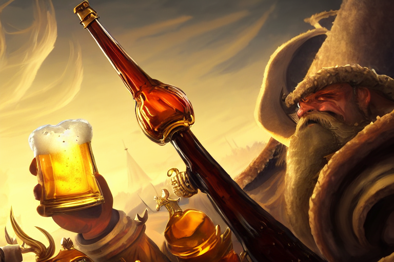 A Very Close - Up Beer Glass, In Concept Art Of Main Menu Lo...