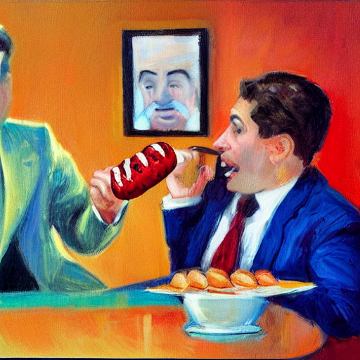 A Photorealistic Impressionist Painting Of A Handsome News R...