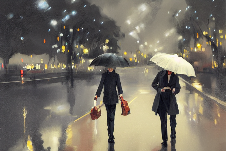 Street, Rain, Night, Storm, Waterdrops, Puddles, Dirt Ground...