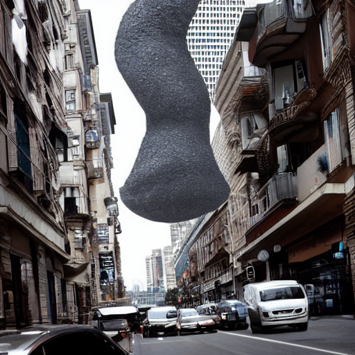 A Photograph Of A Huge Giant Paramecium In A City Street