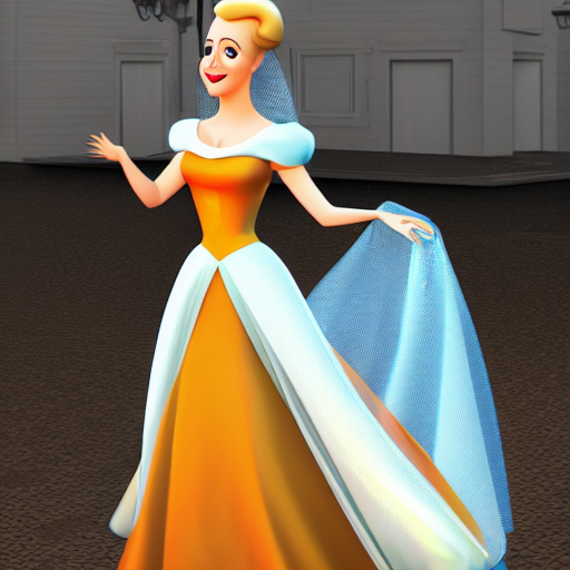 Eva Peron As A Disney Princess, Pixar 3 D Render